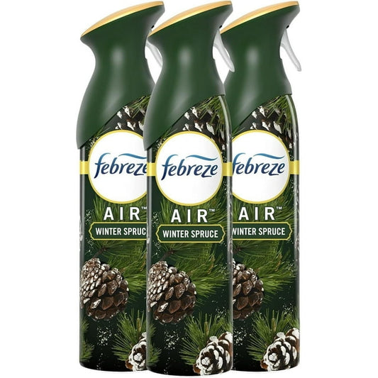 Febreze Air Freshener Odor Fighting Spray, Winter Spruce Pine Scent, Limited Edition, 8.8 oz. (Pack of 3)