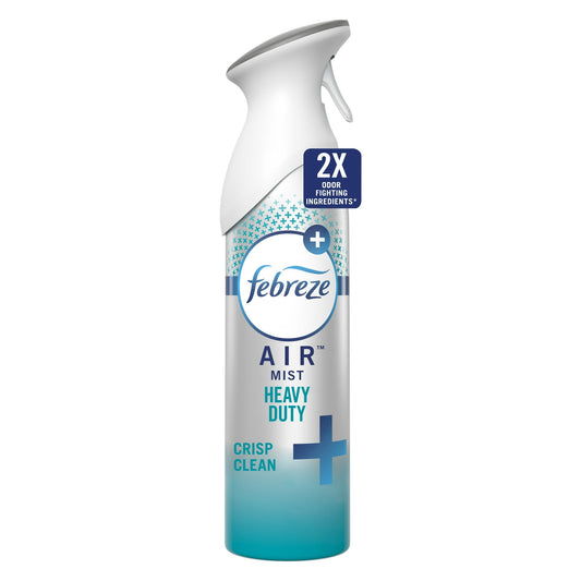 Febreze Odor-Eliminating Air Freshener, Heavy Duty Crisp Clean, 8.8 fl oz